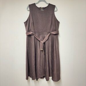 Calvin Klein Chocolate Brown A-Line Midi Dress